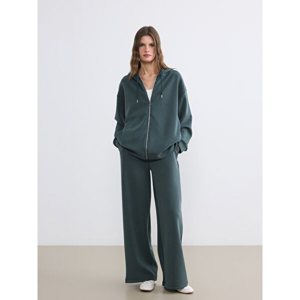 Beli Lastikli Modal Karışımlı Kadın Eşofman Altı