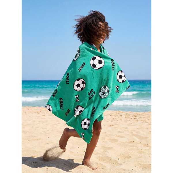 LCW ACCESSORIES Futbol Topu Baskılı Erkek Çocuk Plaj Havlusu