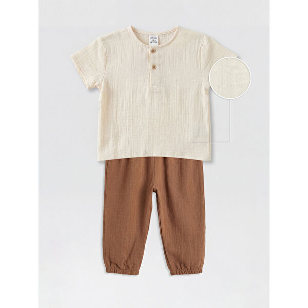 Erkek Bebek Müslin Tişört ve Pantolon