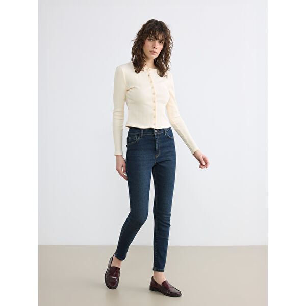 Yüksek Bel Süper Skinny Fit Kadın Jean Pantolon