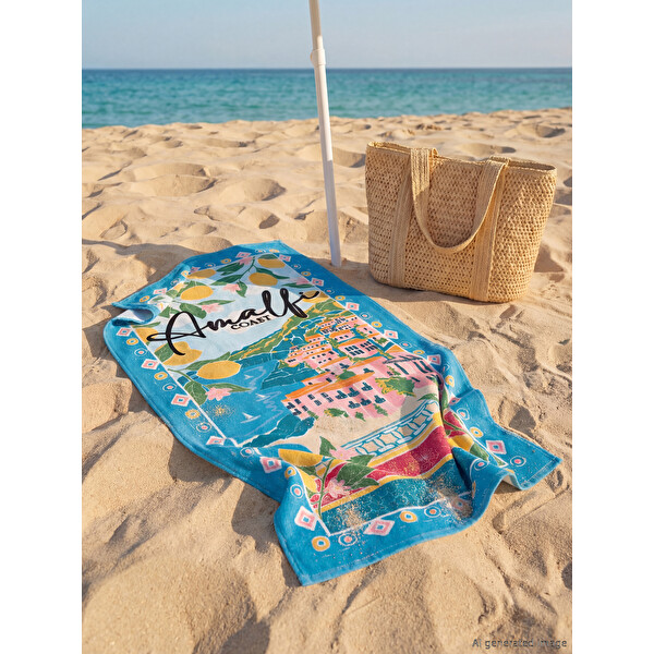 LCW ACCESSORIES Baskılı Kadın Plaj Havlusu 70x150 Cm