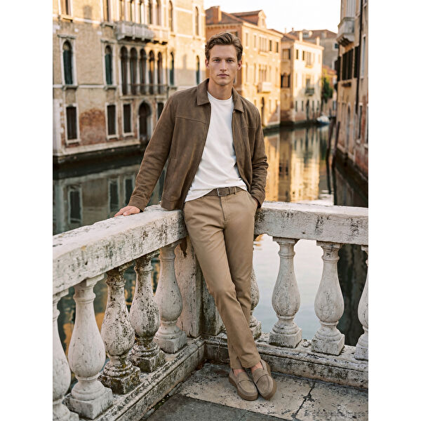 Standart Kalıp Armürlü Erkek Pantolon