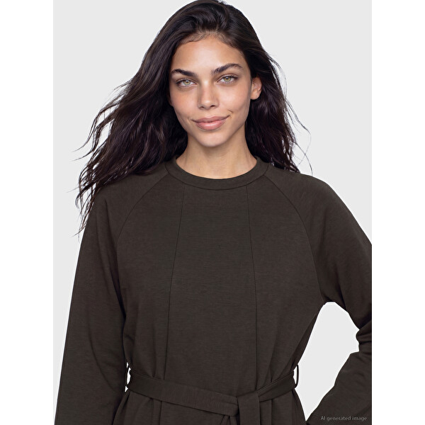 LCW Modest Bisiklet Yaka Kadın Sweatshirt Tunik