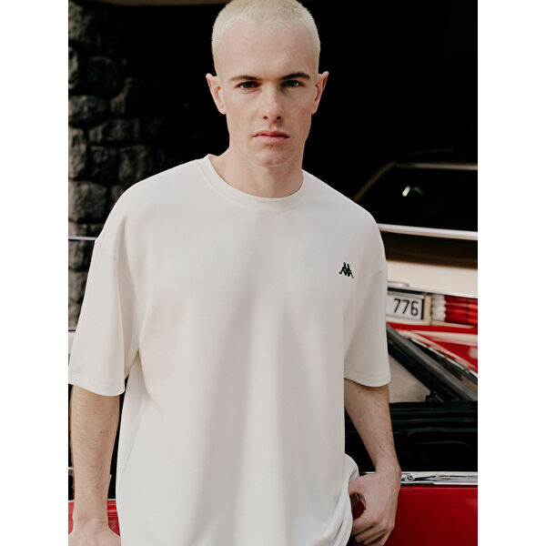 Bisiklet Yaka Baskılı Unisex Spor Tişört