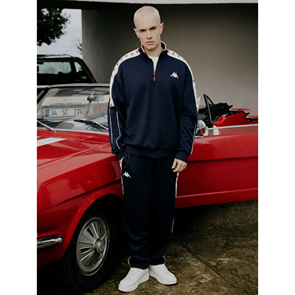 Rahat Kalıp Şeritli Unisex Eşofman Altı