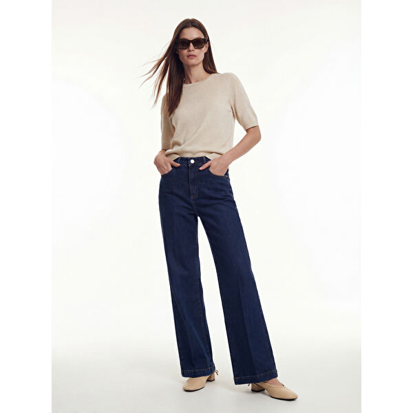 Wideleg Kadın Jean Pantolon