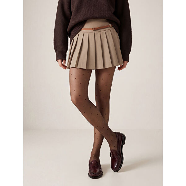 15 Denye Puantiyeli Mat Kadın Külotlu Çorap