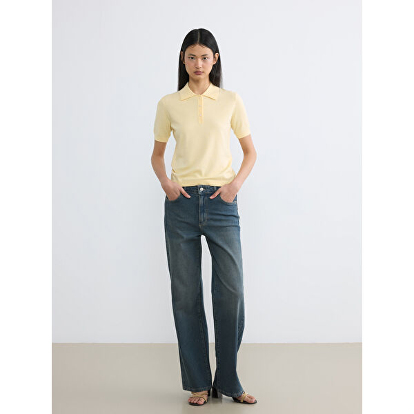 Wideleg Kadın Jean Pantolon