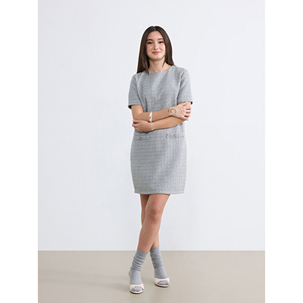 Petite Dokulu Mini Elbise