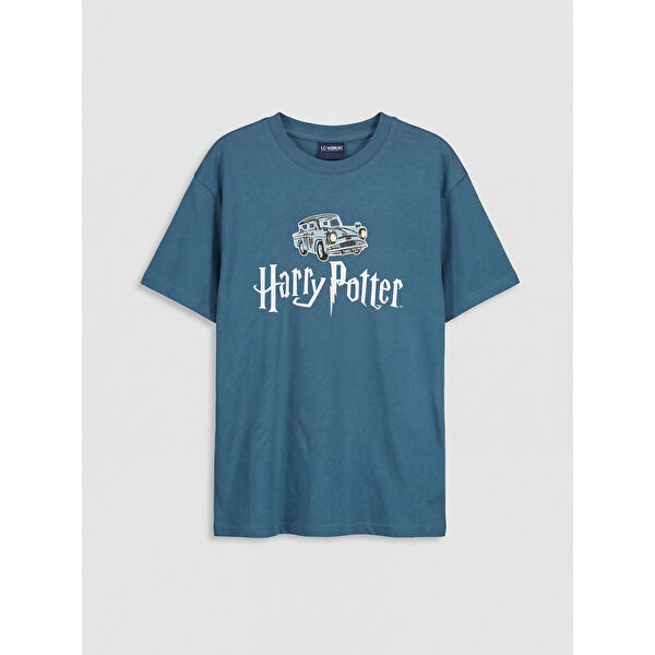 Bisiklet Yaka Harry Potter Baskılı Erkek Çocuk Tişört