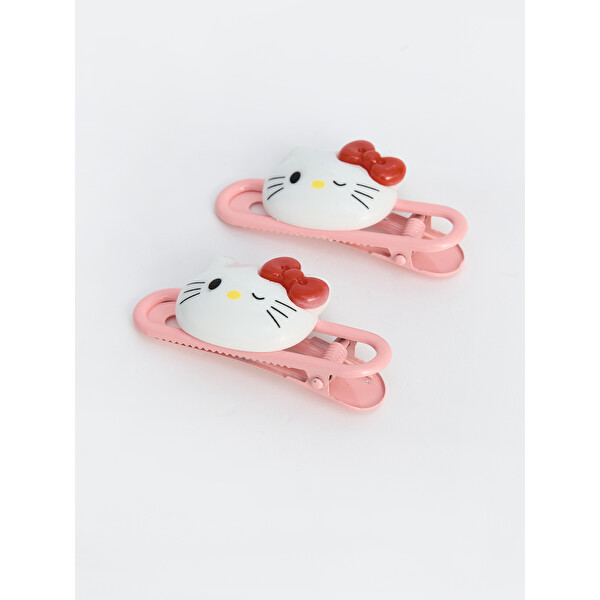 LCW JOY Hello Kitty Baskılı Kız Çocuk Mandal Toka Seti 2'li