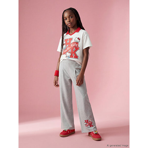 Hello Kitty Baskılı Soft Touch Kız Çocuk Eşofman Altı