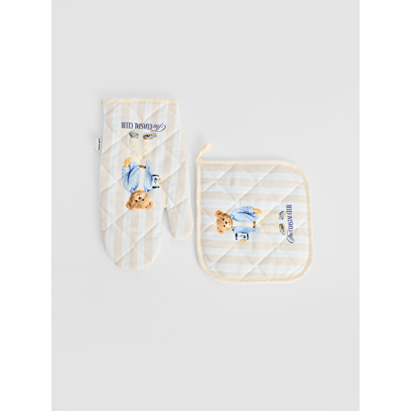 LCW HOME Ayı Teddy Nakışlı Fırın Eldiveni Ve Tutaç