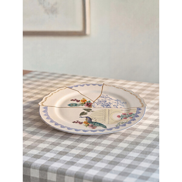 LCW HOME Tavus Kuşu Ve Çiçek Desenli Dekoratif Tabak