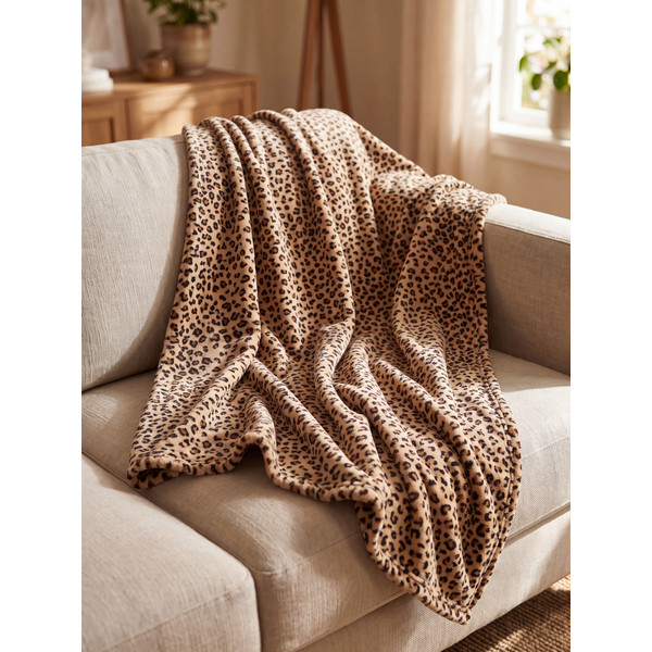 LCW HOME Leopar Desenli TV Battaniyesi 100x150 Cm