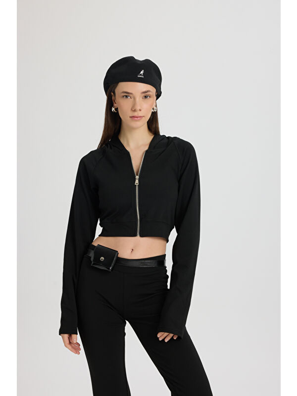 Mai Collection Remy Fermuarlı Siyah Eşofman Takım
