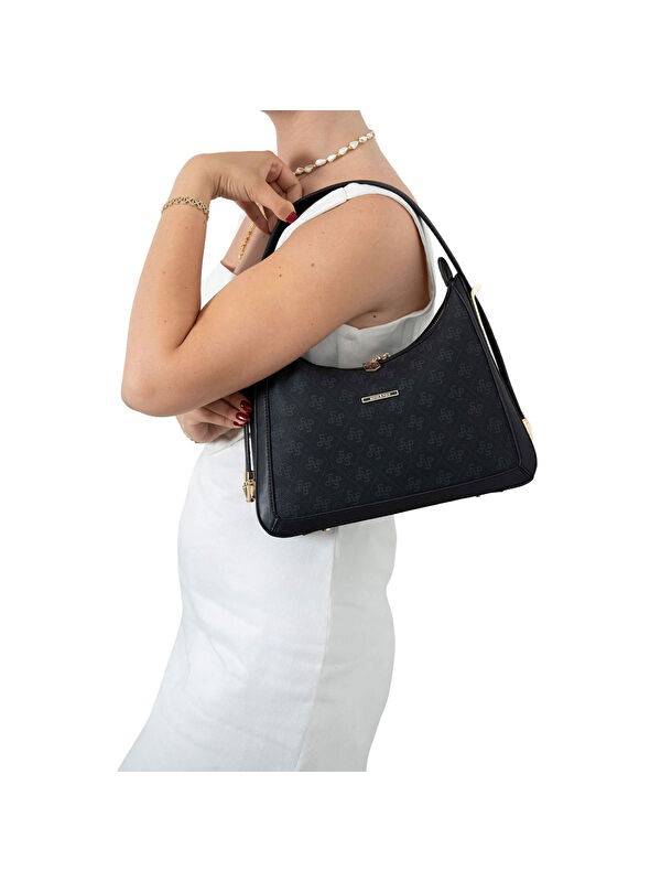 Silver Polo Kadın Omuz Çantası 1187-46771 SILVER POLO BAYAN ÇANTASI M178 SİYAH-MAT SİYAH