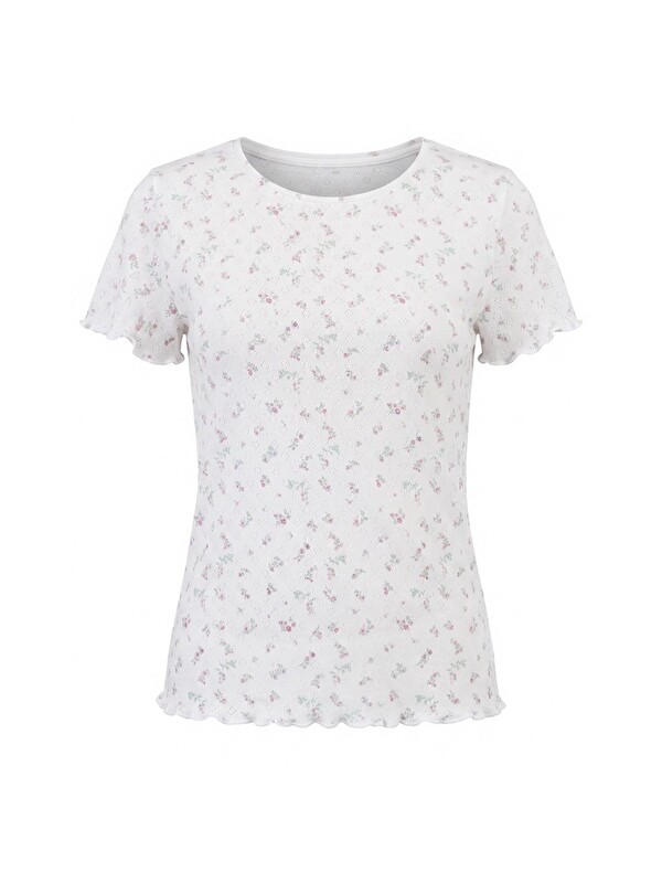 Bonbon Kadın Giyim Elastanlı Kumaş Kısa Kollu Tshirt Bb2762