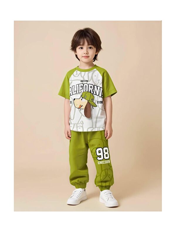 My Kids Wear Renkli Desenli Çocuk Alt Üst Takım
