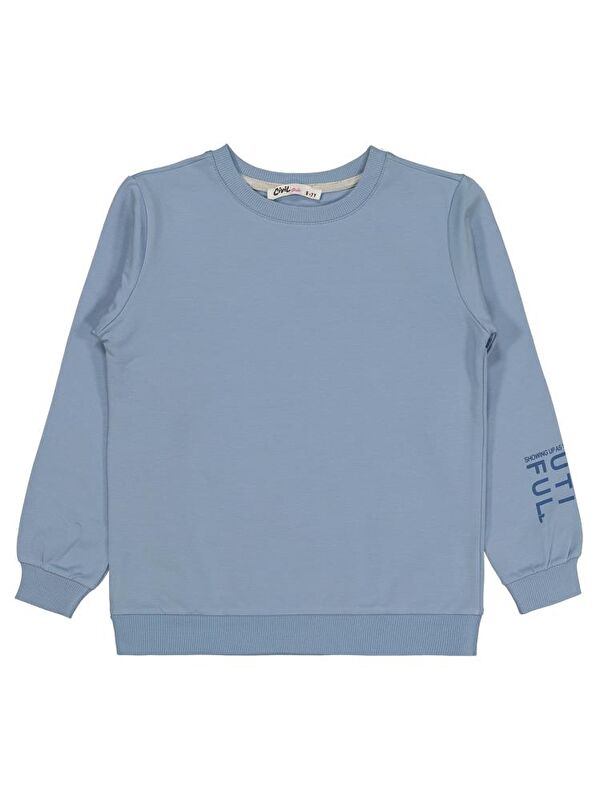 Civil Girls Basic 6-9 Yaş Sweatshirt - Mavi 7-8 Yaş