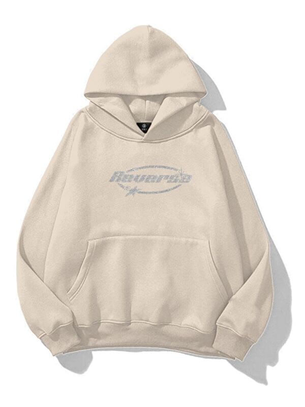 Trendseninle Unisex Bej Star Yıldızı Baskılı Sweatshirt
