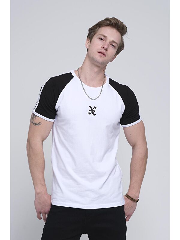 Oksit Slim Fit Likralı Omuz Şeritli Erkek Tişört
