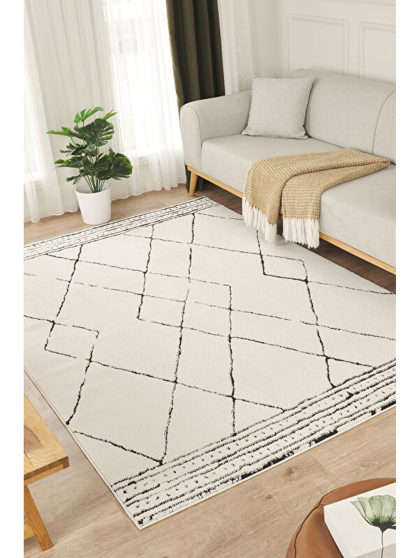 Konfor Halı Konfor Jung 7186 Modern Dokuma Yumuşak Post Shaggy Halı-160x230