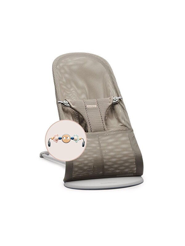 BabyBjörn Pastel Oyuncaklı Bliss Ana Kucağı Mesh Grey Beige