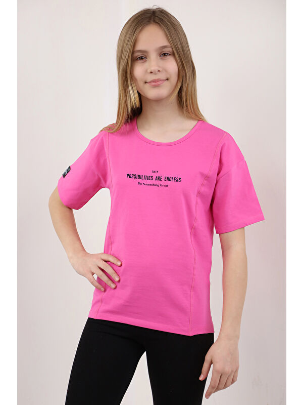 Toontoykids Kız Çocuk Baskılı Tişört