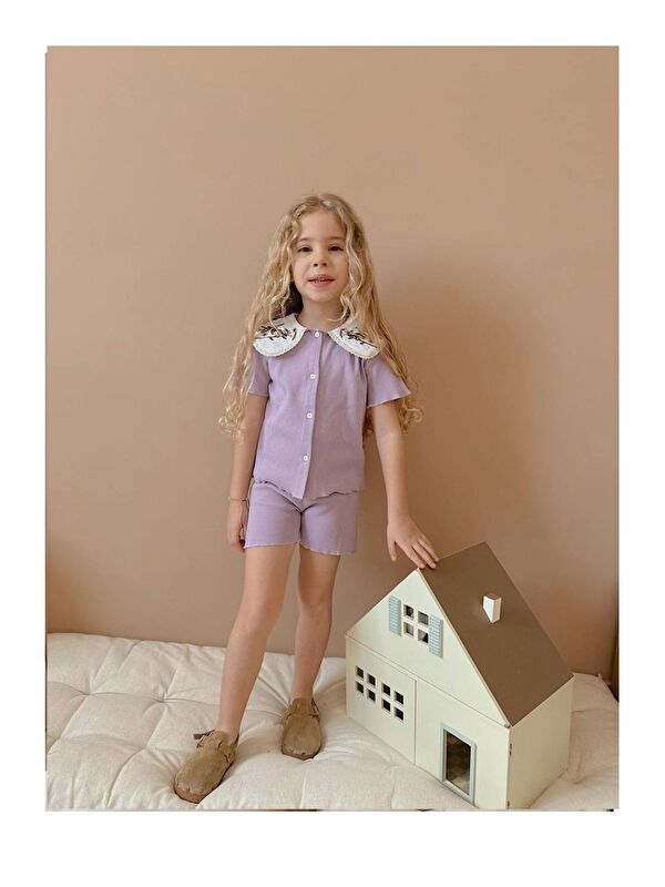 My Kids Wear Nakışlı Bebe Yaka Kız Çocuk Takım
