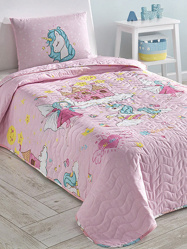 UPSTYLE Çok Amaçlı Tek Kişilik Örtü Dreams Pembe 180 x 225 Cm