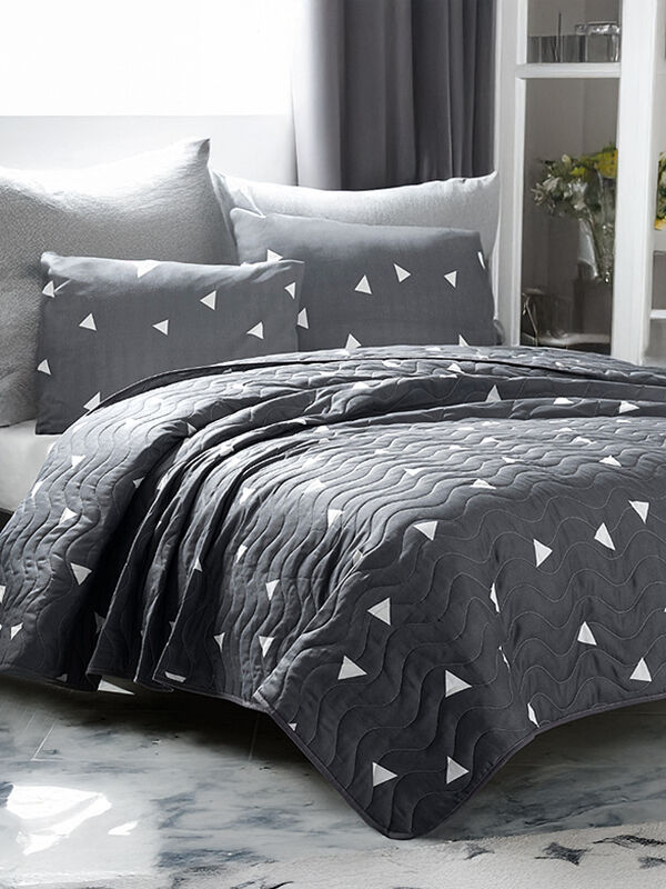 UPSTYLE Çok Amaçlı Tek Kişilik Örtü Gri 180 x 225 Cm