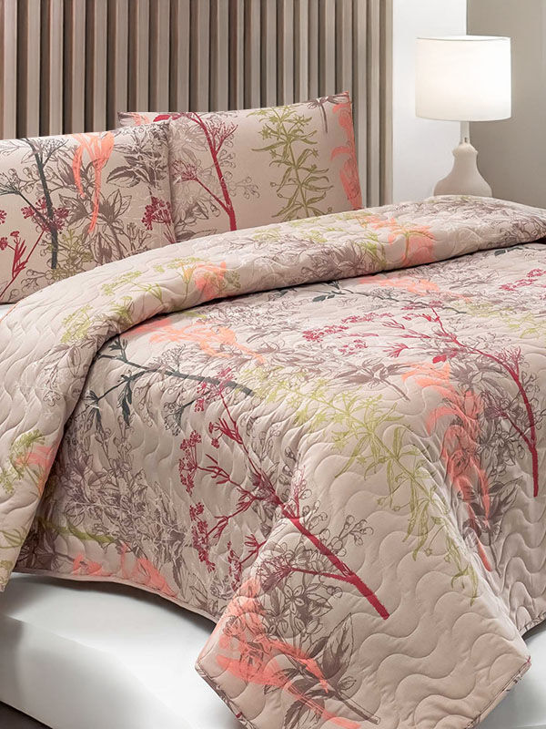 UPSTYLE Çok Amaçlı Tek Kişilik Örtü Bej 180 x 225 Cm