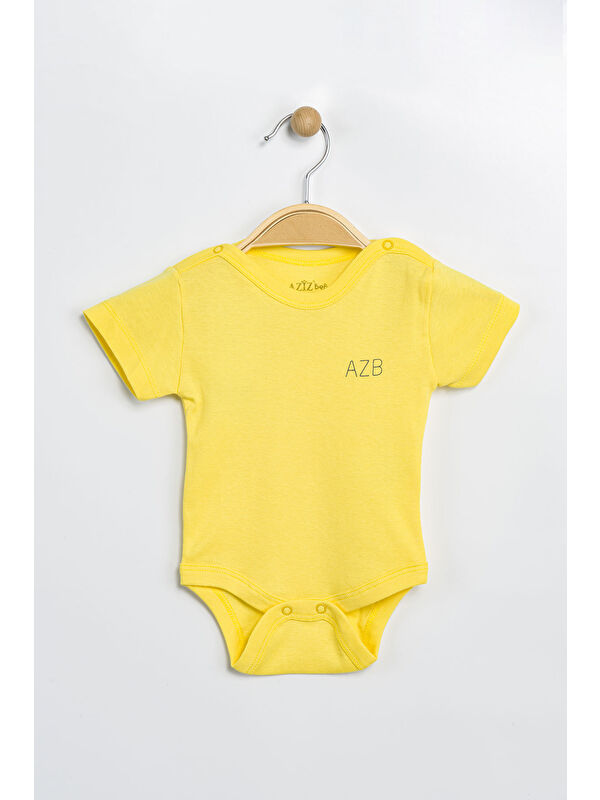 AZİZ BEBE Erkek Kız Bebek Çıtçıtlı % 100 Pamuk Body & Zıbın