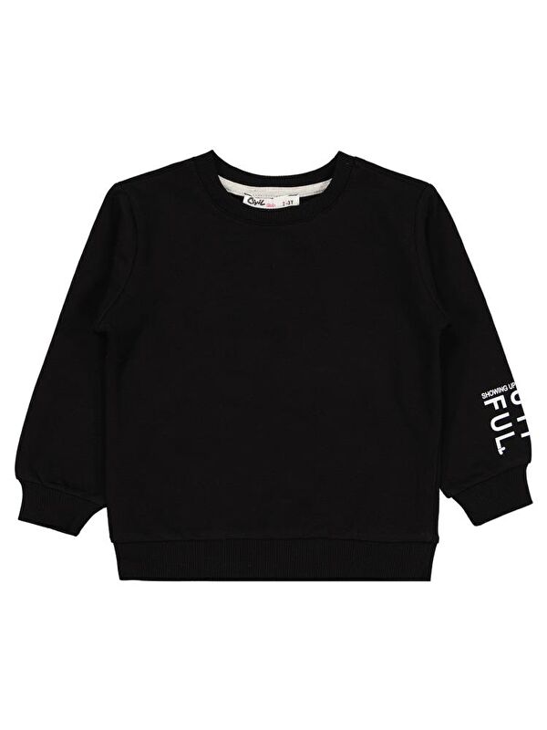 Civil Girls Basic 2-5 Yaş Sweatshirt - Siyah 4-5 Yaş