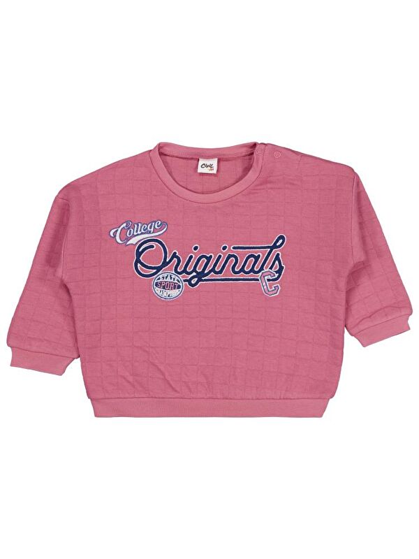 Civil Baby College Originals Nakışlı 6-18 Ay Sweatshirt - Pembe 9-12 Ay