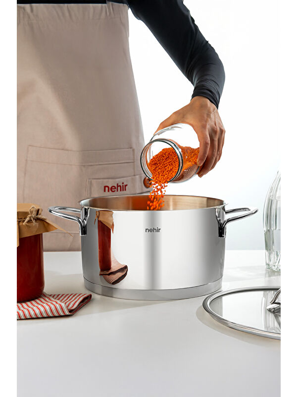 Nehir Silver Trend 20 cm Paslanmaz Çelik Derin Tencere
