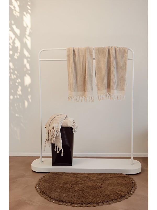 İrya Ege %100 Pamuk 4'lü Yüz Havlu Seti 50x90 cm Luxe Oat