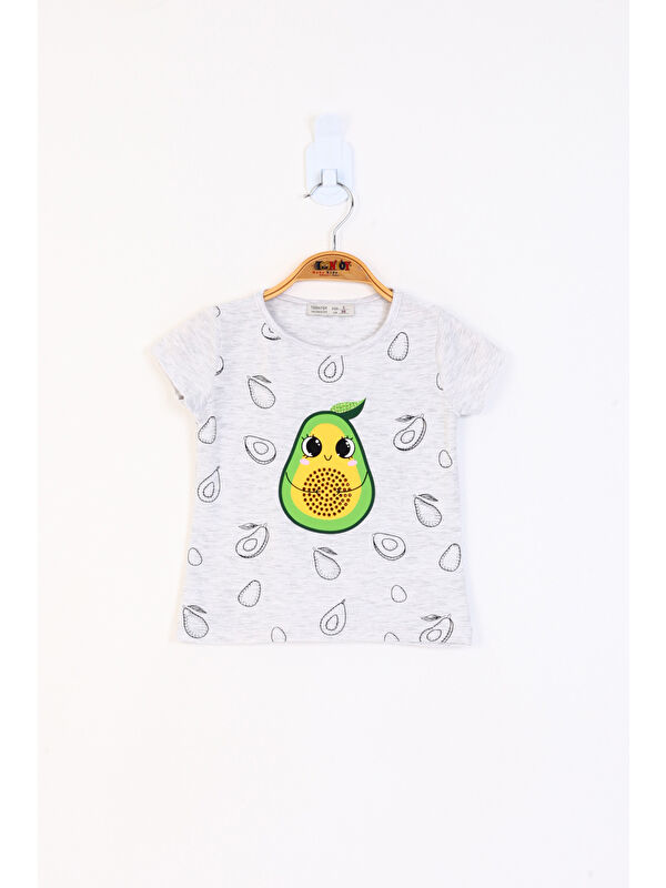 Toontoykids Kız Çocuk Avokado Baskılı Tişört