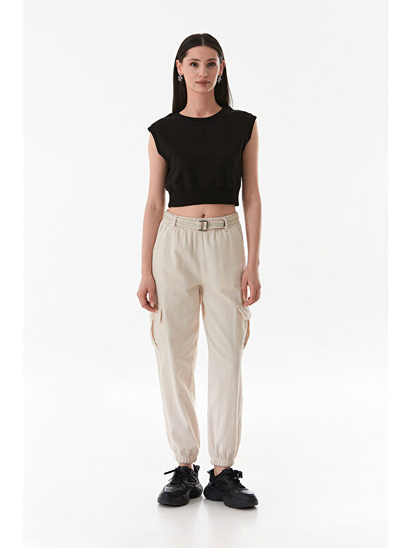 Fullamoda Kemerli Kargo Cepli Jogger Pantolon