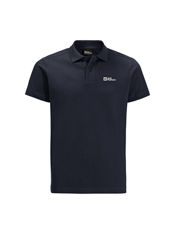 Jack Wolfskin Essential Polo Erkek Mavi Polo Tişört