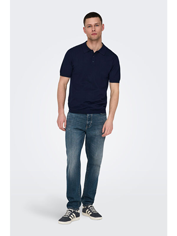 Only&Sons Onswyler Normal Kalıp Düğmeli Polo Yaka T Shirt 22022219