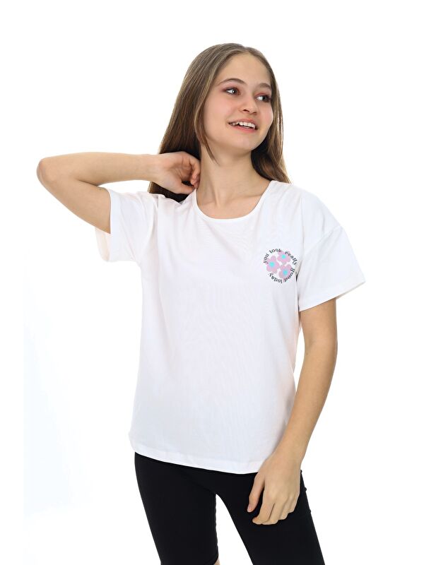 Toontoykids Kız Çocuk Baskılı Tişört