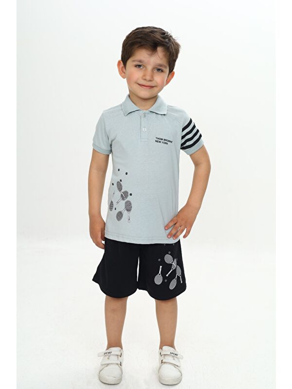 Toontoykids Erkek Çocuk Polo Yaka Baskılı Şortlu Takım