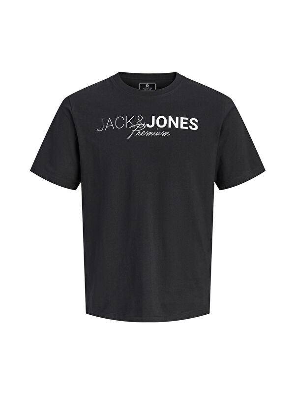 Jack & Jones Premium Jprblaneo % 100 Pamuk Normal Kalıp Baskılı Bisiklet Yaka T Shirt 12298018