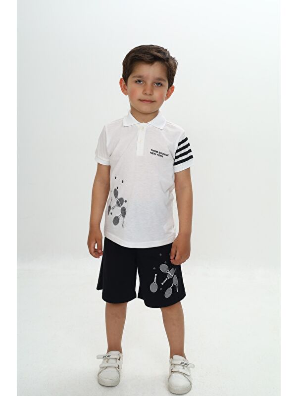 Toontoykids Erkek Çocuk Polo Yaka Baskılı Şortlu Takım