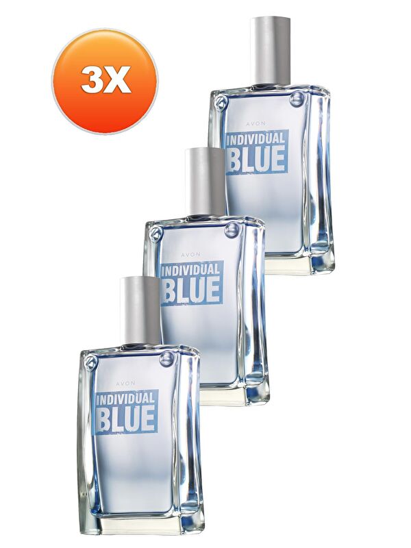AVON Individual Blue 100 Ml Edt 3lü Eknomik Set
