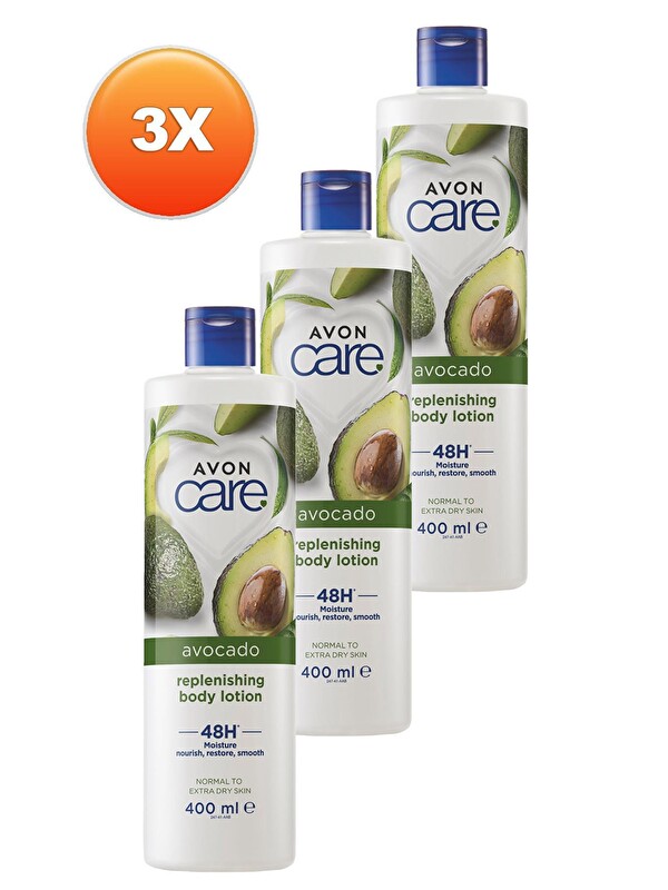 AVON Care Kuru Ciltler İçin Avokado Özlü Vücut Losyonu 400 Ml. Üçlü Set