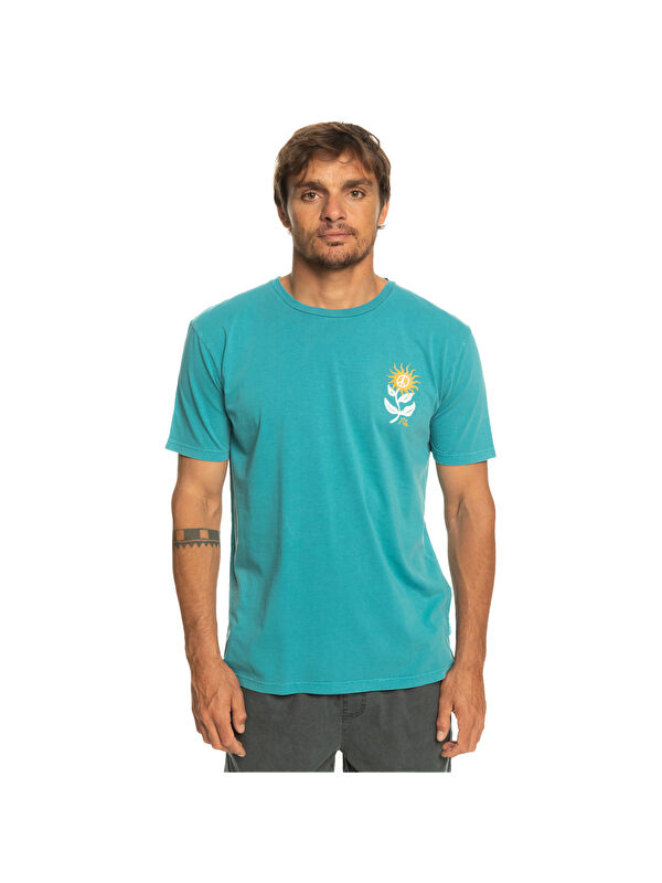 Quiksilver Sunbloom Erkek Mavi Tişört