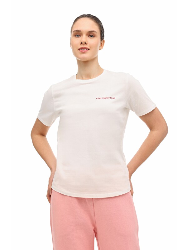 Kinetix WL 11MILEN 6FX Beyaz Kadın Kısa Kol T-Shirt